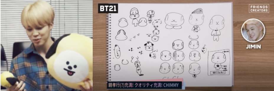 Btsキャラクター誰が誰でどれ イラスト下書きや名前 Bt21って何 Hizukinablog